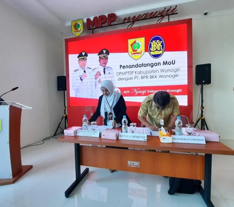 Kerjasama Kemitraan Strategis DPMPTSP dengan PT. BPR BKK Wonogiri (Perseroda)